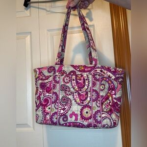 Vera Bradley When Paisley Meets Plaid Away Tote - EUC